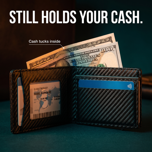 Ironside™ Slim — Carbon Fiber RFID Wallet