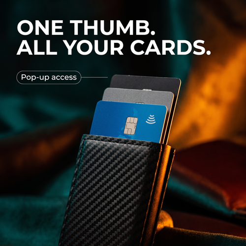 Ironside™ Slim — Carbon Fiber RFID Wallet