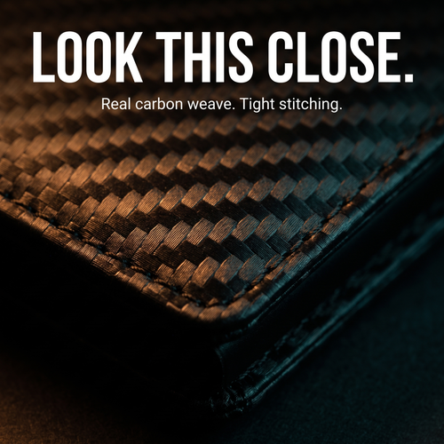 Ironside™ Slim — Carbon Fiber RFID Wallet